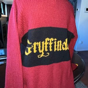 LG Red and Black V-Neck Gryffindor Hoodie Sweater